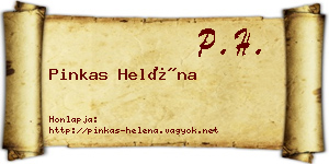 Pinkas Heléna névjegykártya